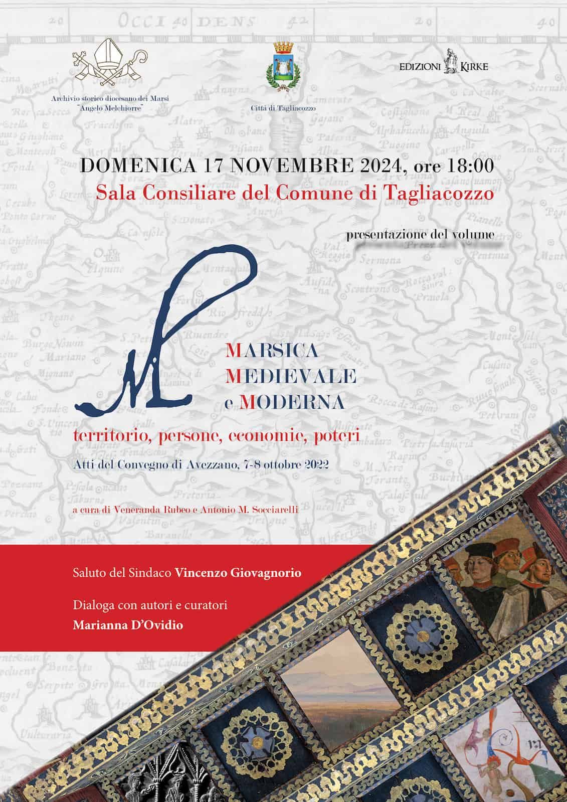 Locandina presentazione - Marsica Medievale Moderna _ Tagliacozzo, 17 Novemebre 2024
